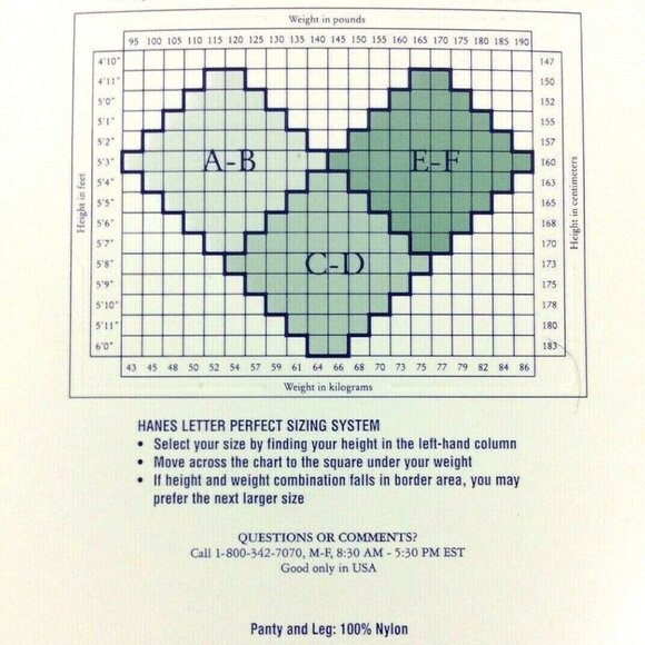 Hanes Too Sheer Sandalfoot Pantyhose Size EF XL Pearl Nylon Hosiery 1994 USA - Picture 3 of 3